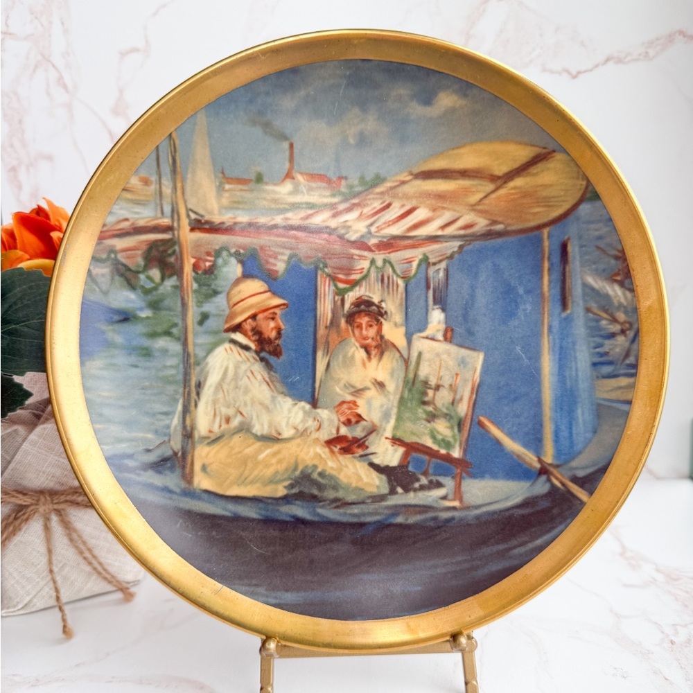 Vintage Art Impressionist Decorative Plate by Sabin